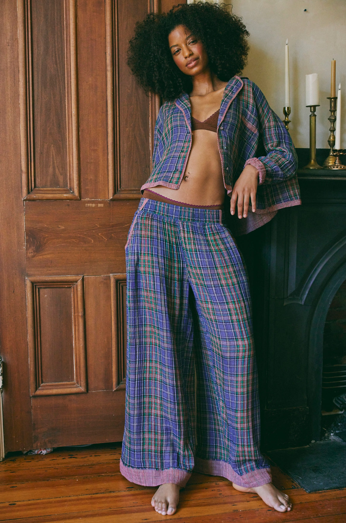 Free People - One And Done PJ Pant - Midnight Combo