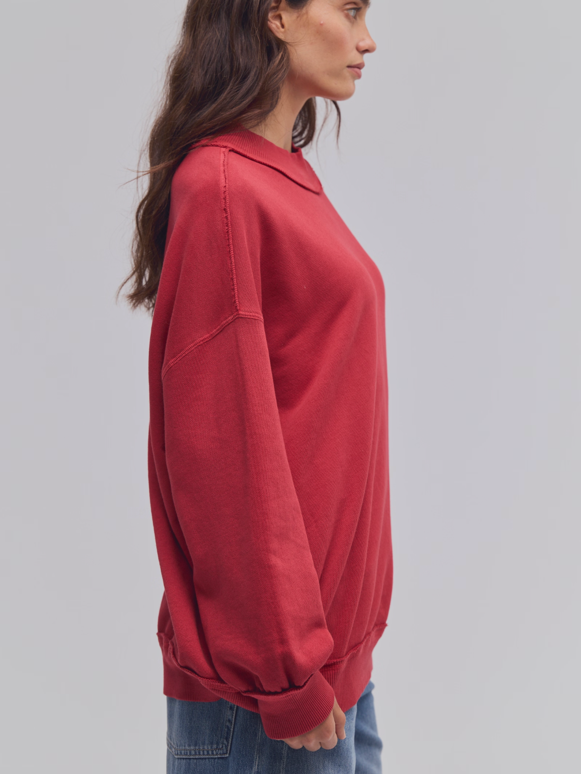 Free People - Palm Springs Turtleneck Sweatshirt - Salsa