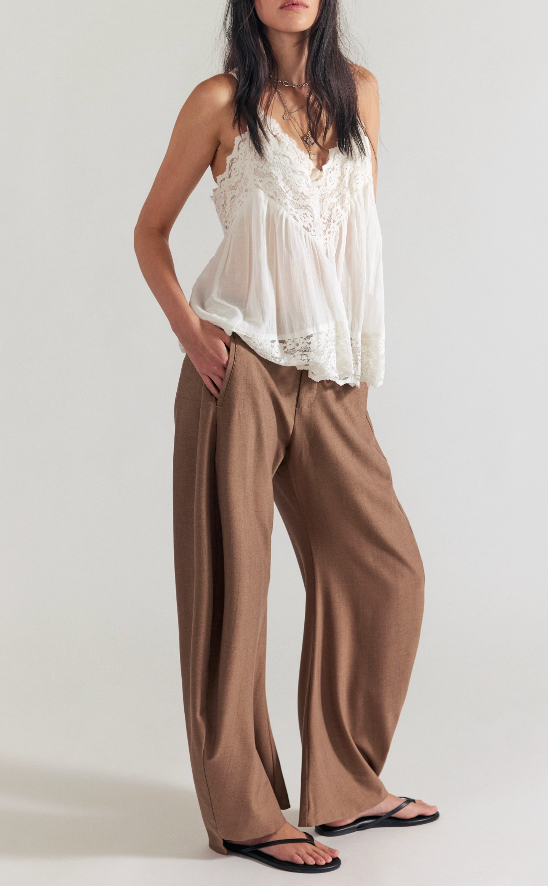 Free People Spotlight Trouser - Brown