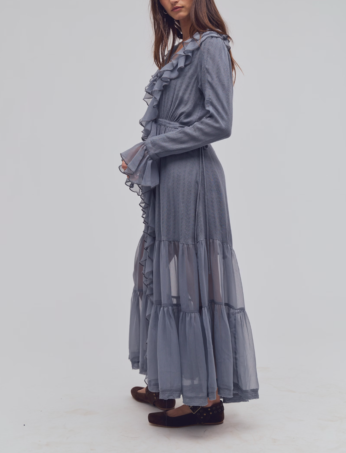 Free People Isla Midi Dress - Stone Valley