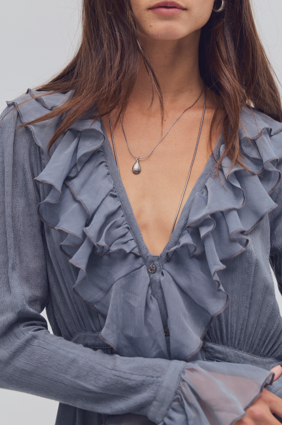 Free People Isla Midi Dress - Stone Valley