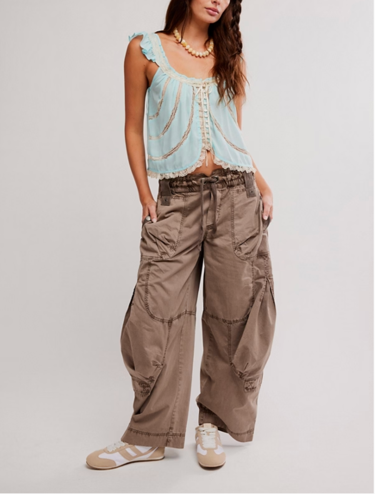 Free People Onset Parachute Pants - Dusted Cocoa