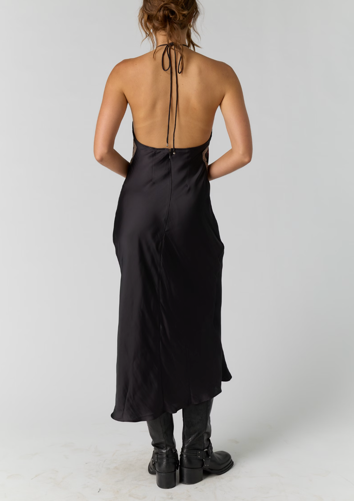 Free People Citrine Midi Dress - Espresso Combo