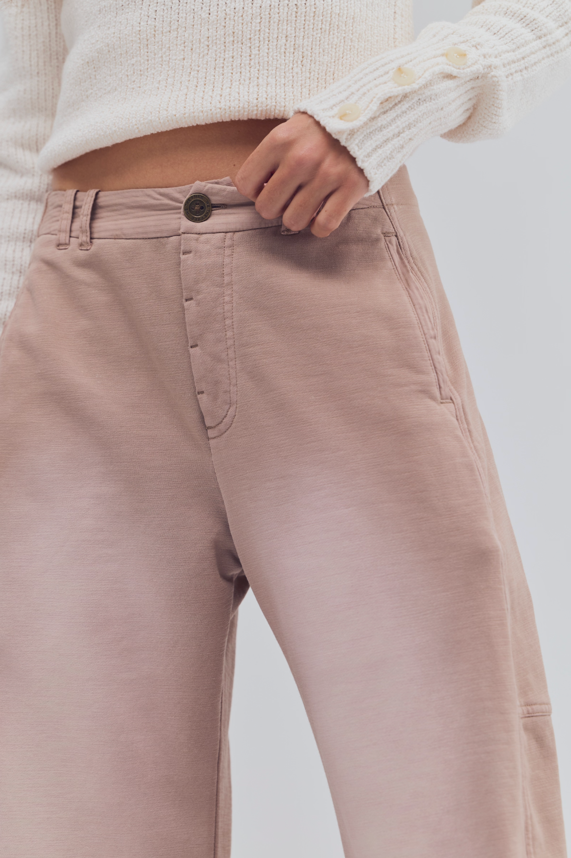Free People Spotlight Knit Trouser - Stucco