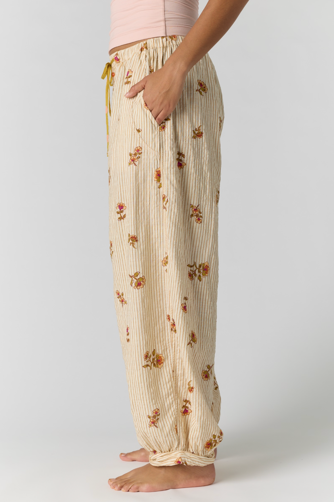 Free People - On Repeat Pj Pants - Ivory Floral