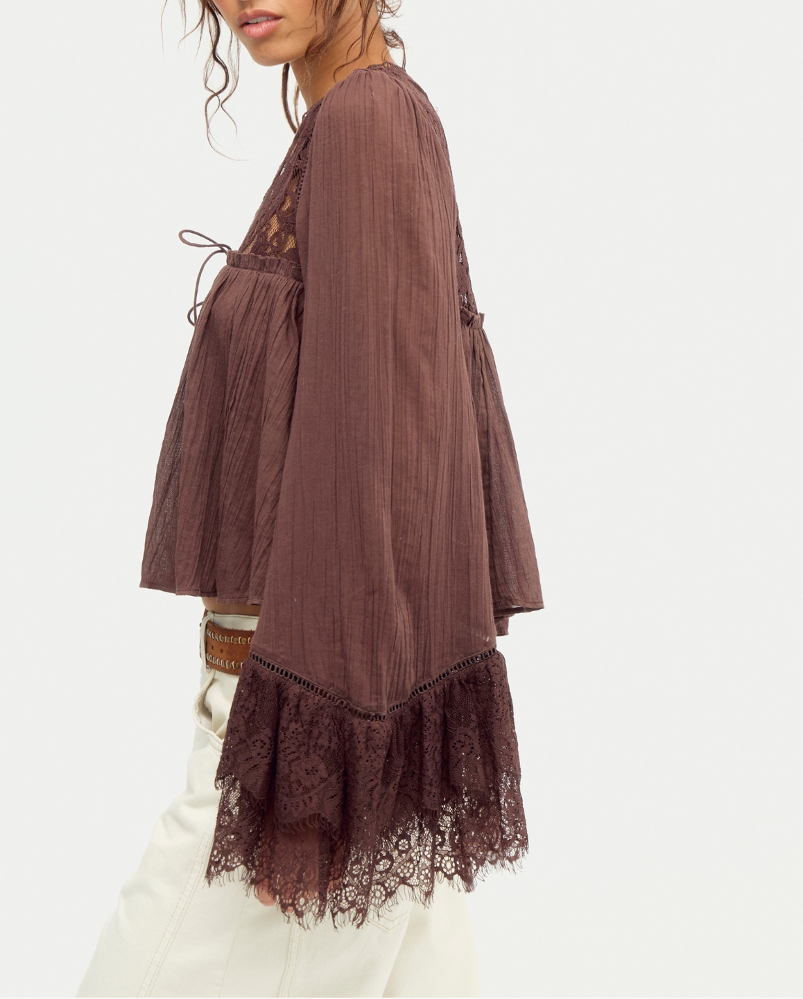 Free People - Ava Blouse - French Chocolate