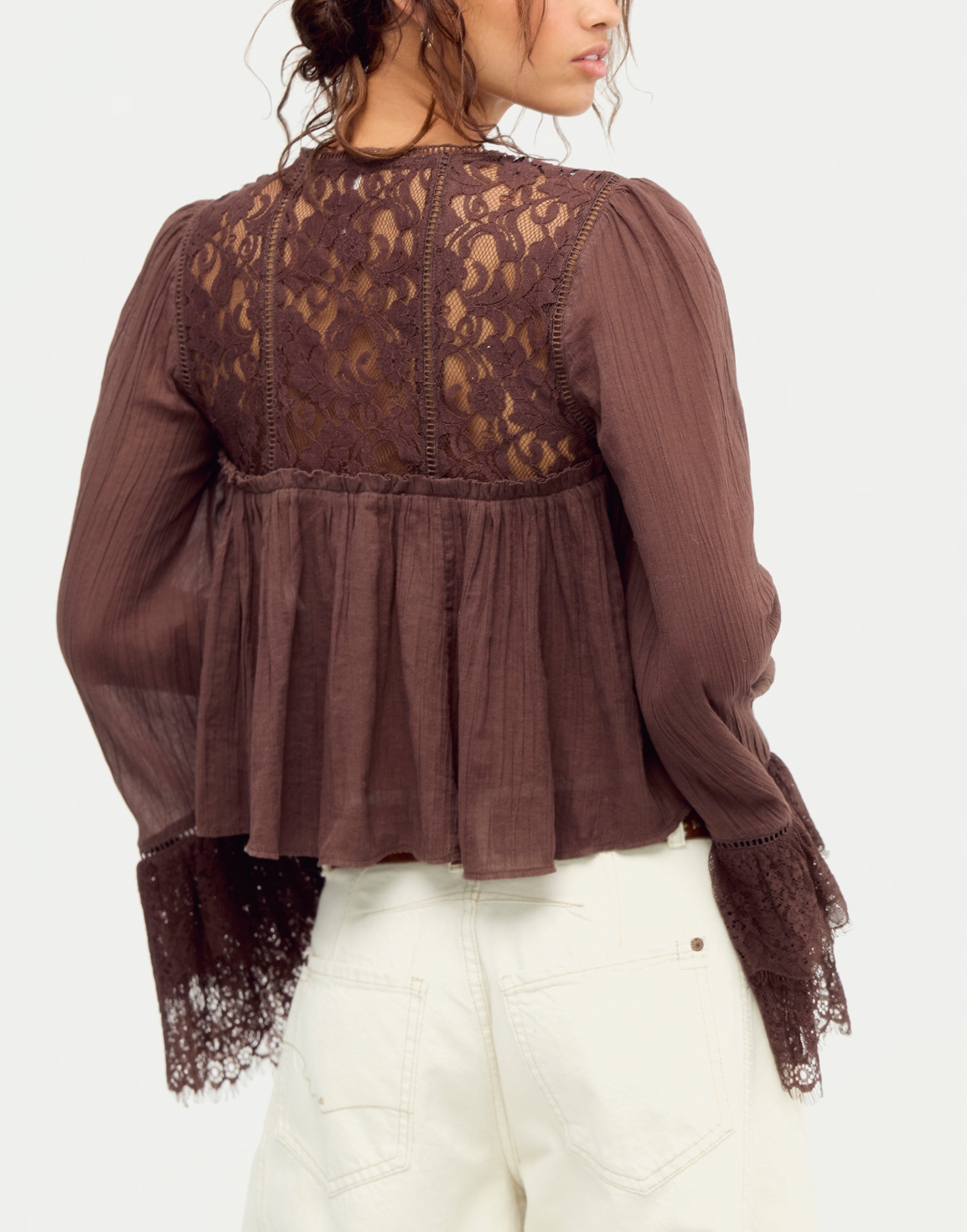 Free People - Ava Blouse - French Chocolate