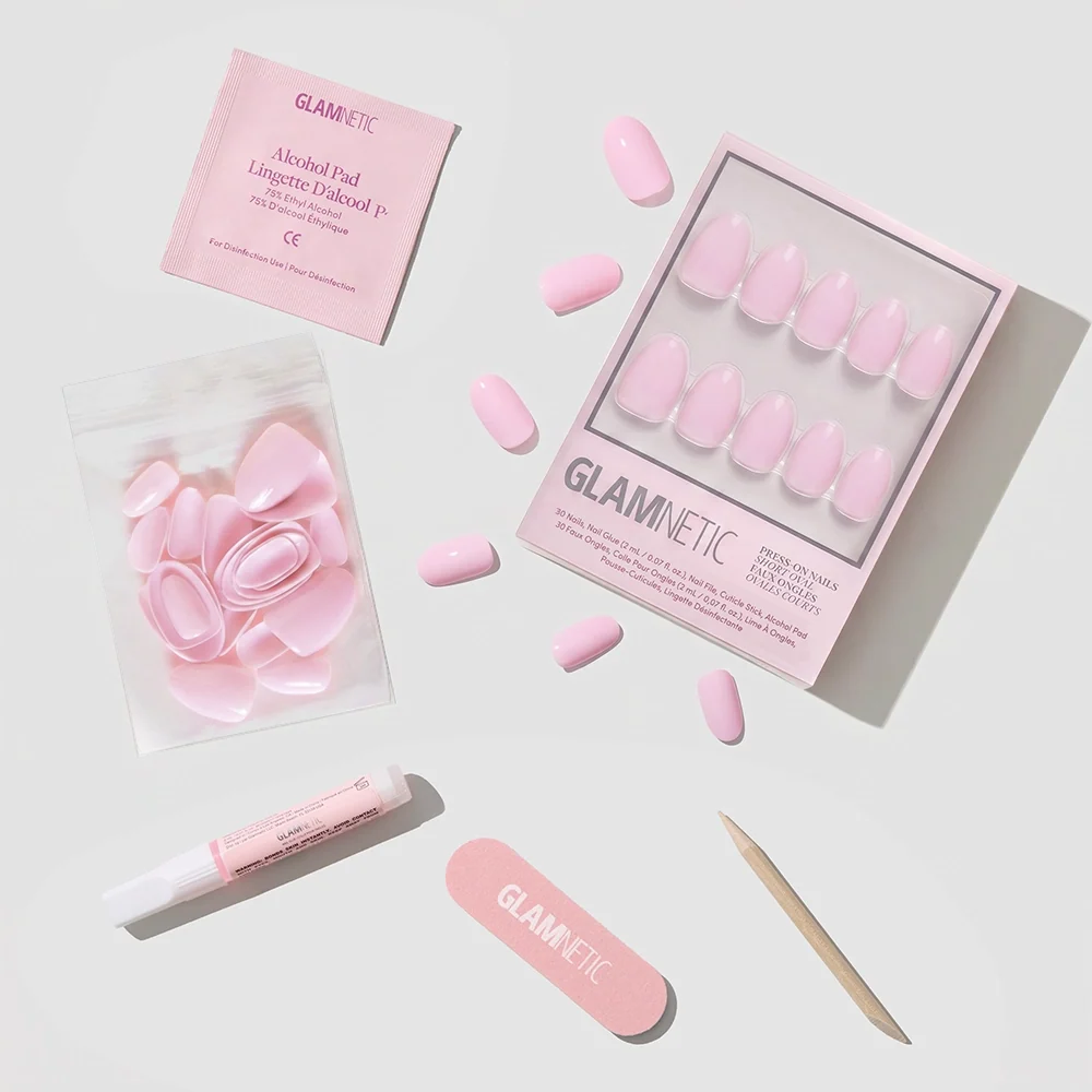 Glamnetic - Press-on Nails Short Oval - Think Pink