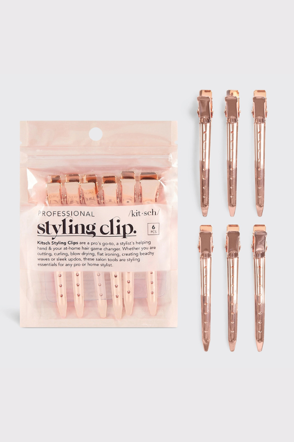 KITSCH Rose Gold Styling Clips - 6 pc