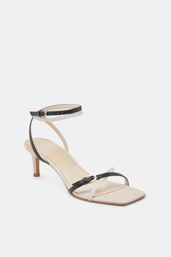Dolce Vita Bamby Heels - White/Black Leather