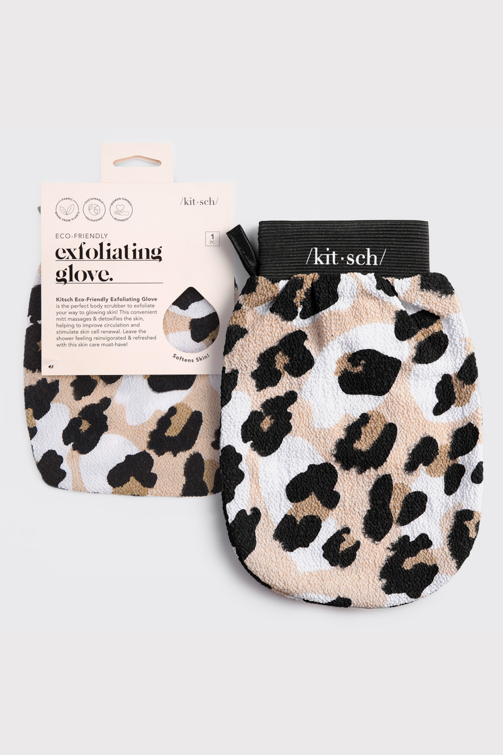 KITSCH Exfoliating Glove - Leopard