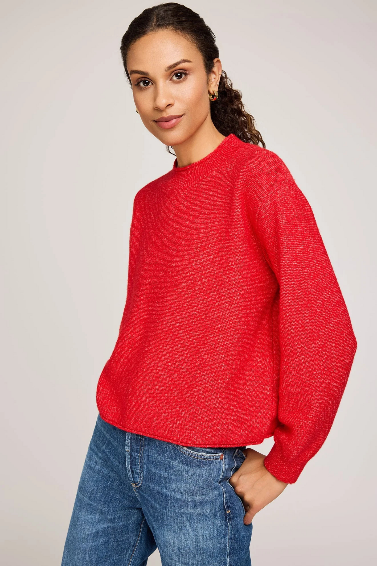 Wanda Pullover Sweater - Heather Red