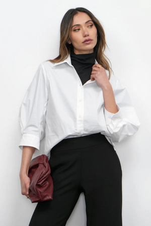 Thea Oversized Button Down Shirt - White