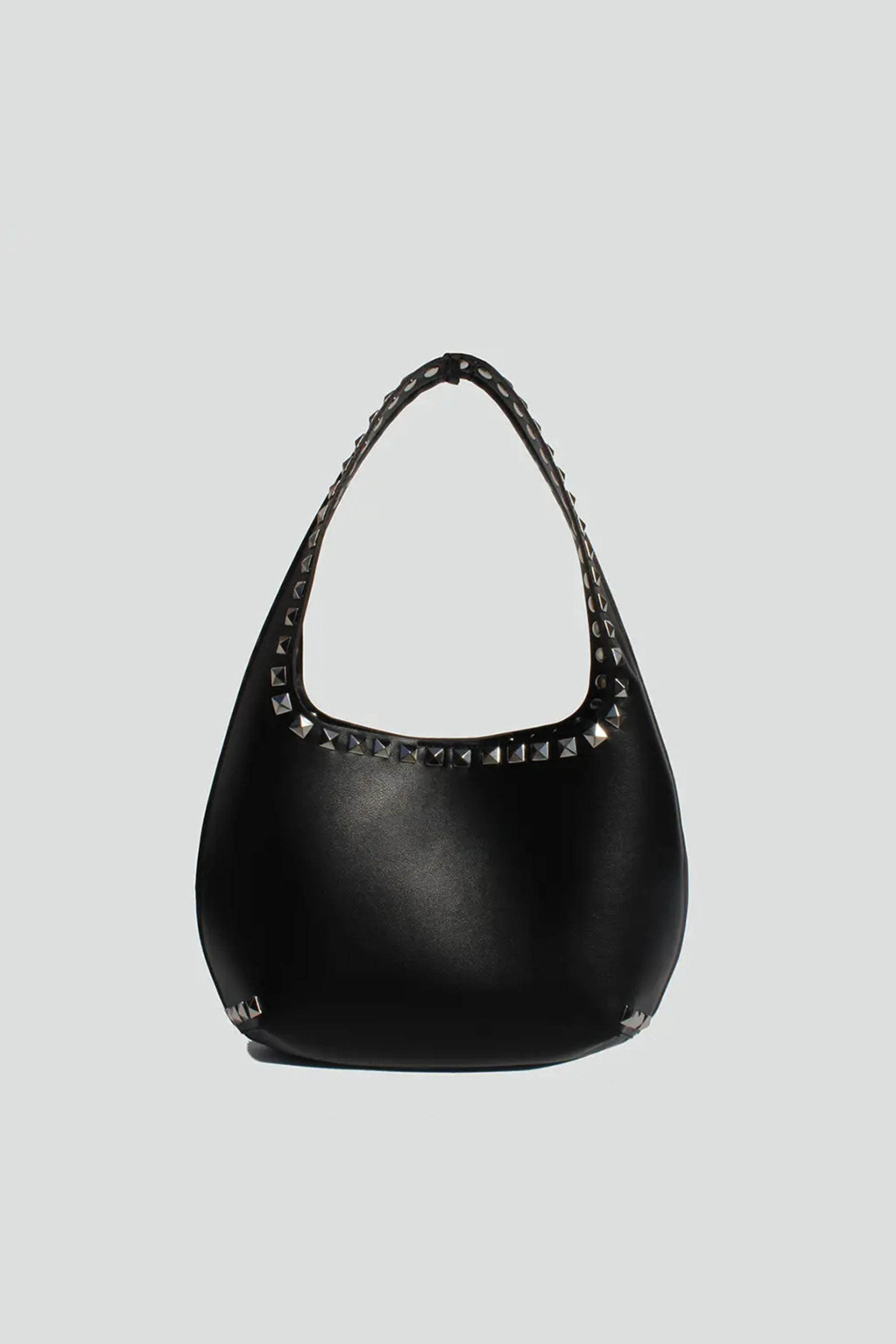 Lennon Studded Shoulder Bag - Black