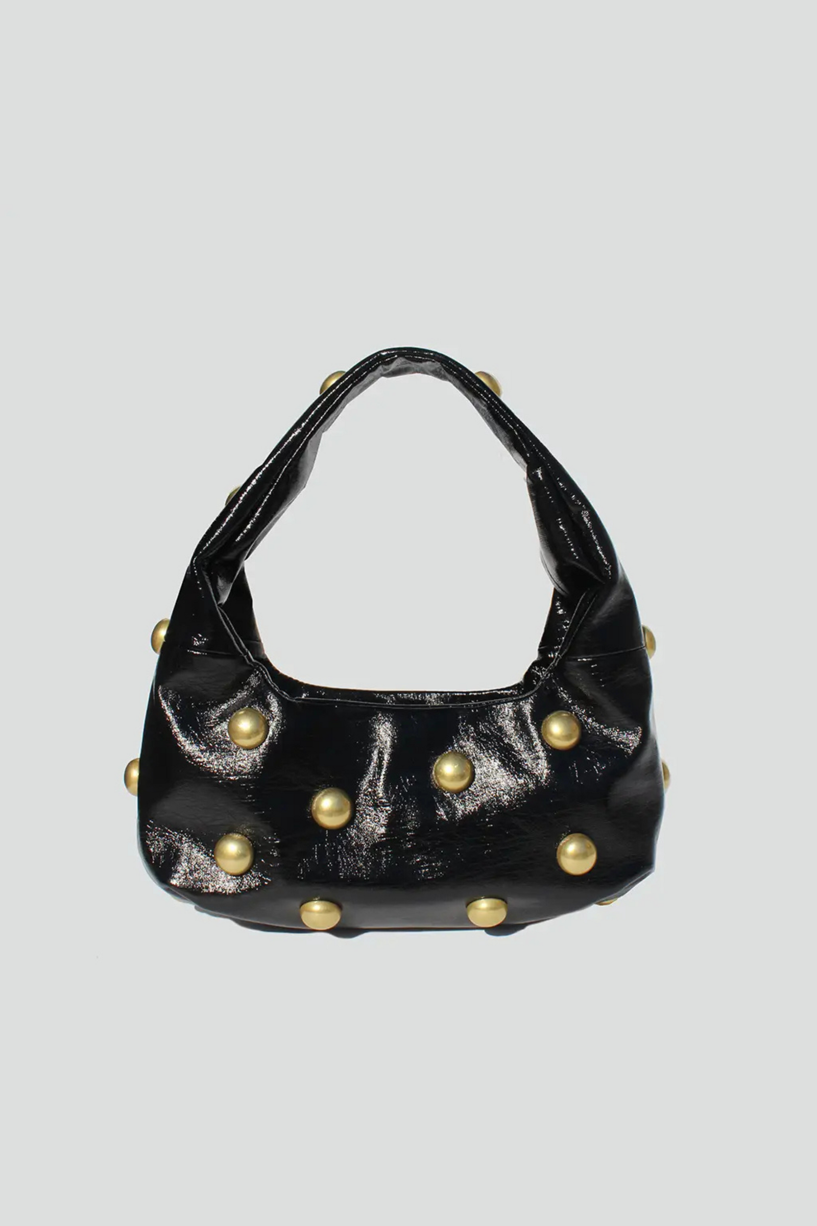 Ariella Studded Shoulder Bag - Black