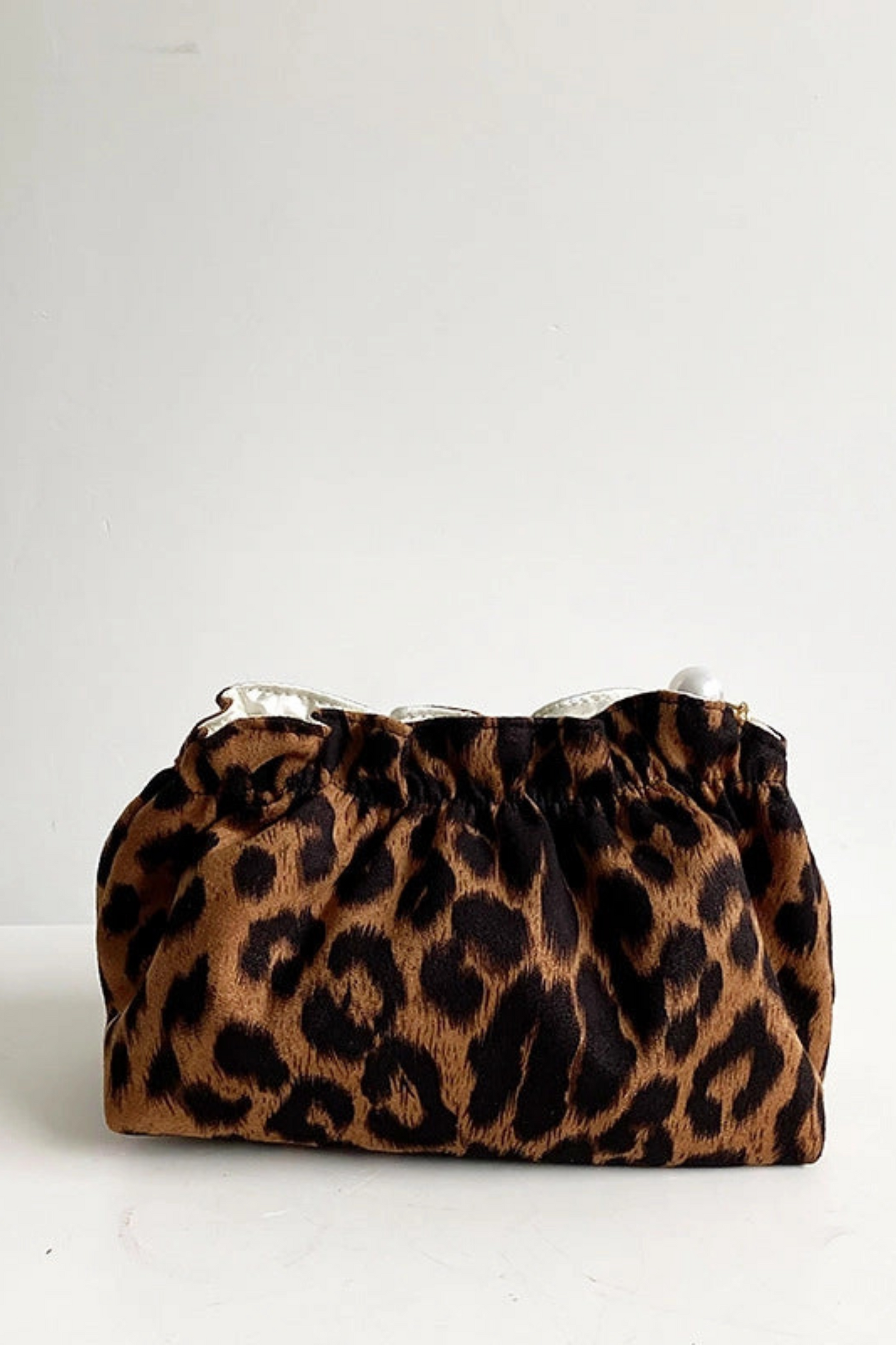 Vintage Leopard Print Cosmetic Bag - Small