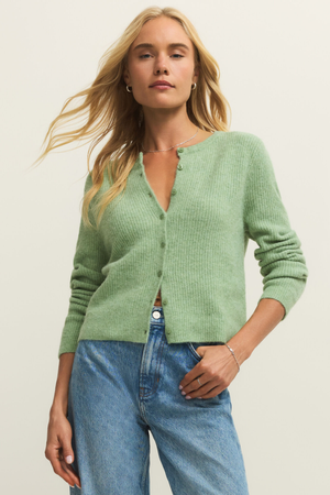 Z Supply Medina Rib Cardigan - Appletini