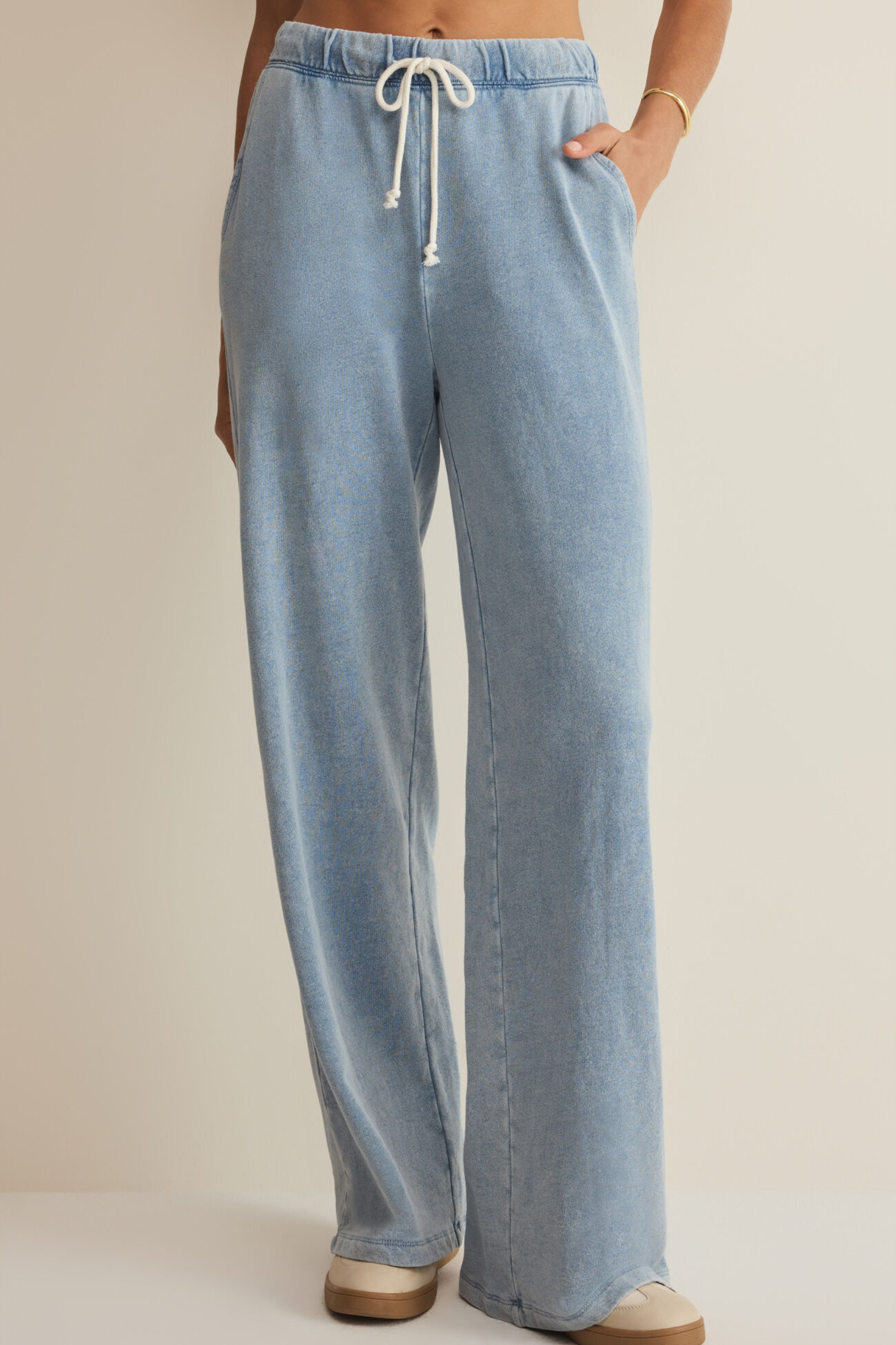 Z Supply Hunter Knit Denim Pant - Ocean Air Indigo