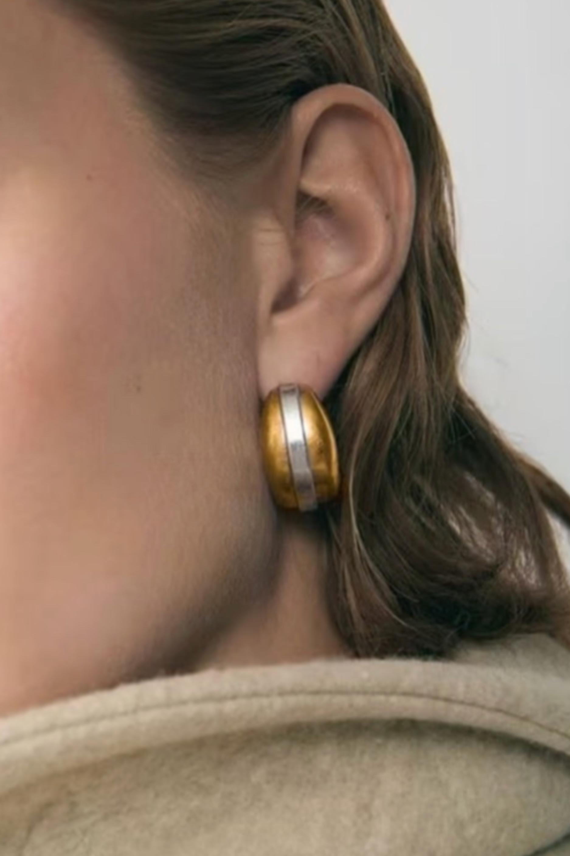 18K Emma Two Tone Earrings