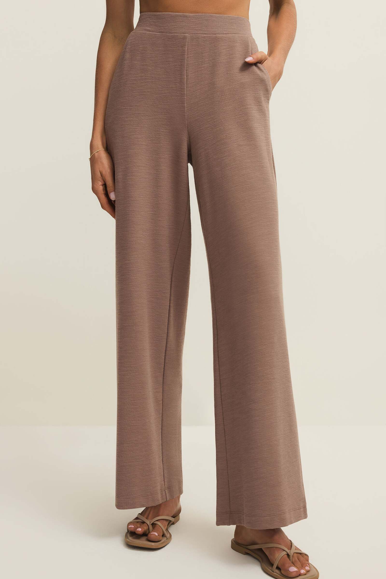 Z Supply Andre Wide Leg Pant - Milk Shake