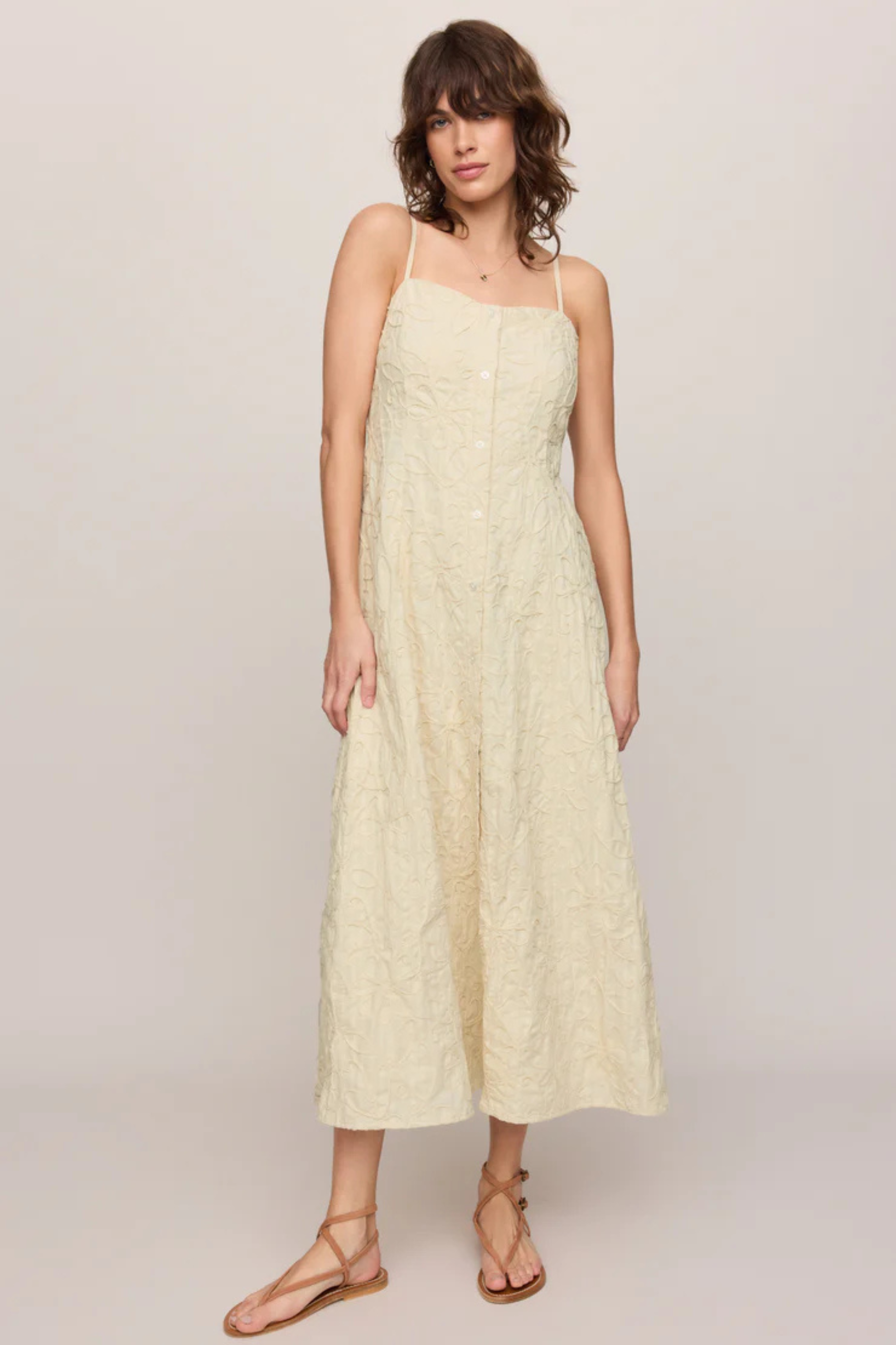 Z Supply Angel Eyes Midi Dress - Champagne