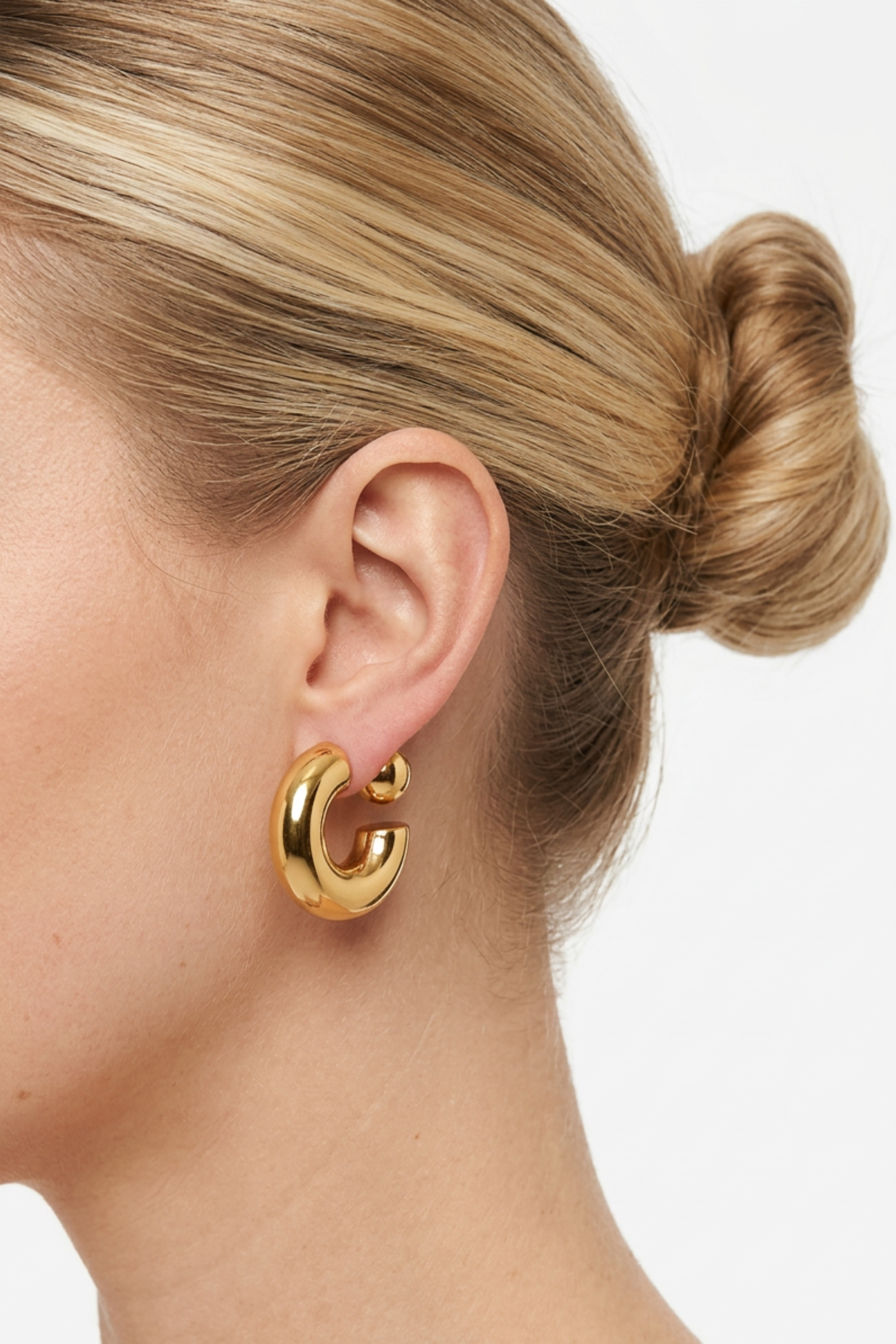 18K Luna Hoop Earrings