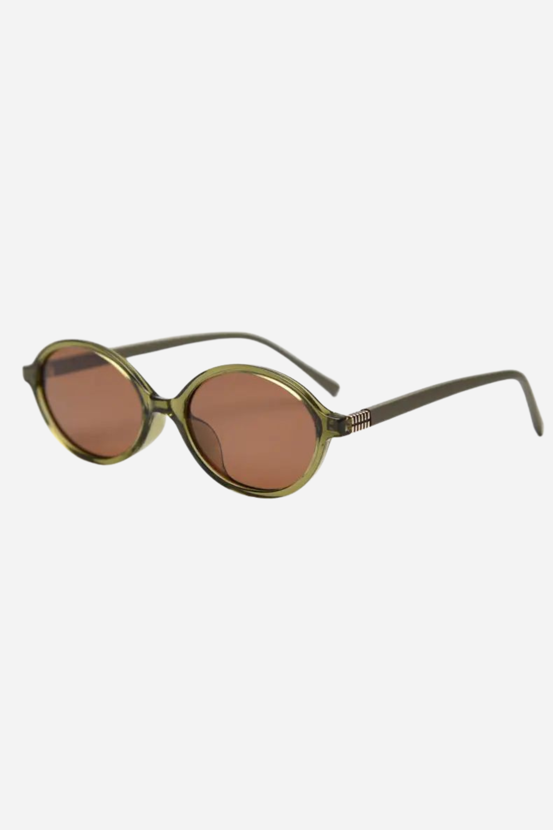 Vintage Small Oval Frame Sunglasses - Green