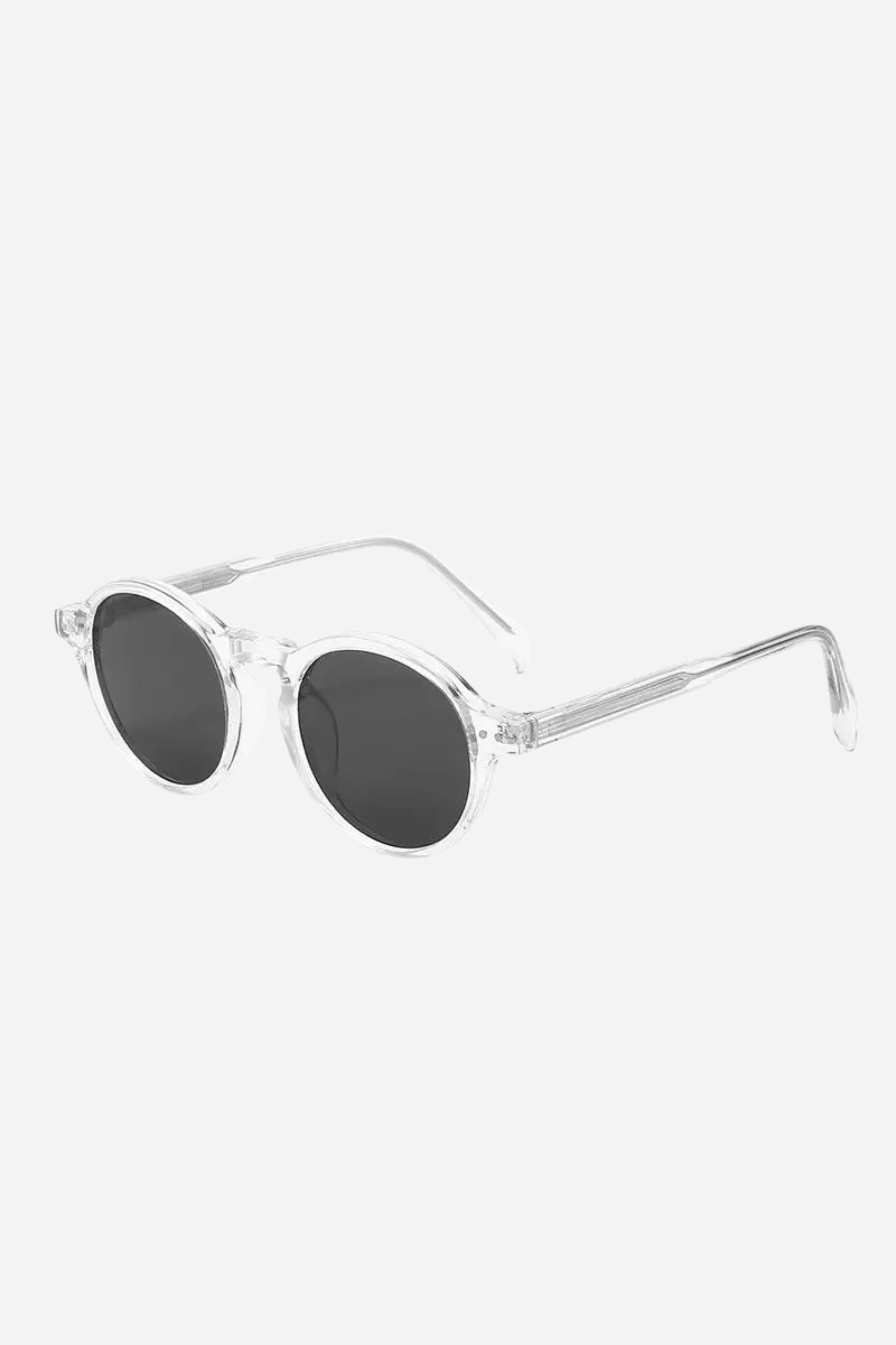 Retro Round Sunglasses - Transparent