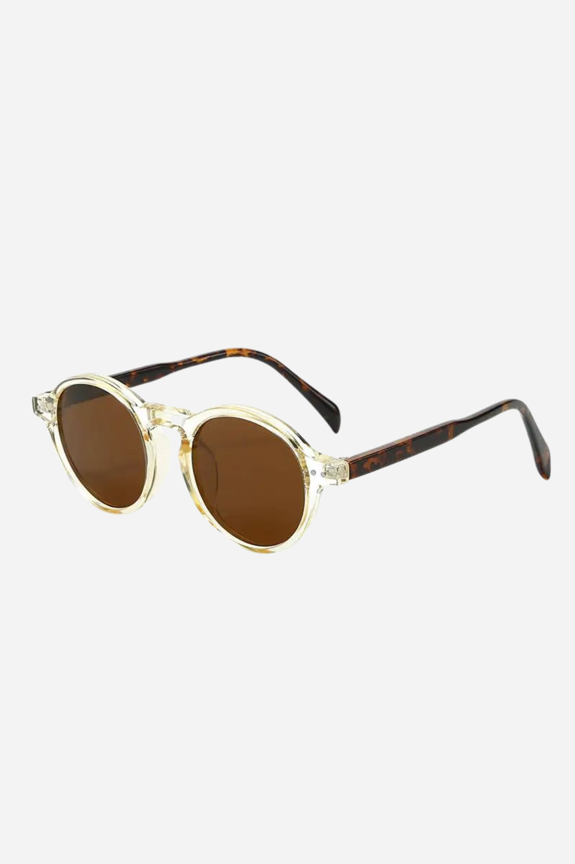 Retro Round Frame Sunglasses - Yellow