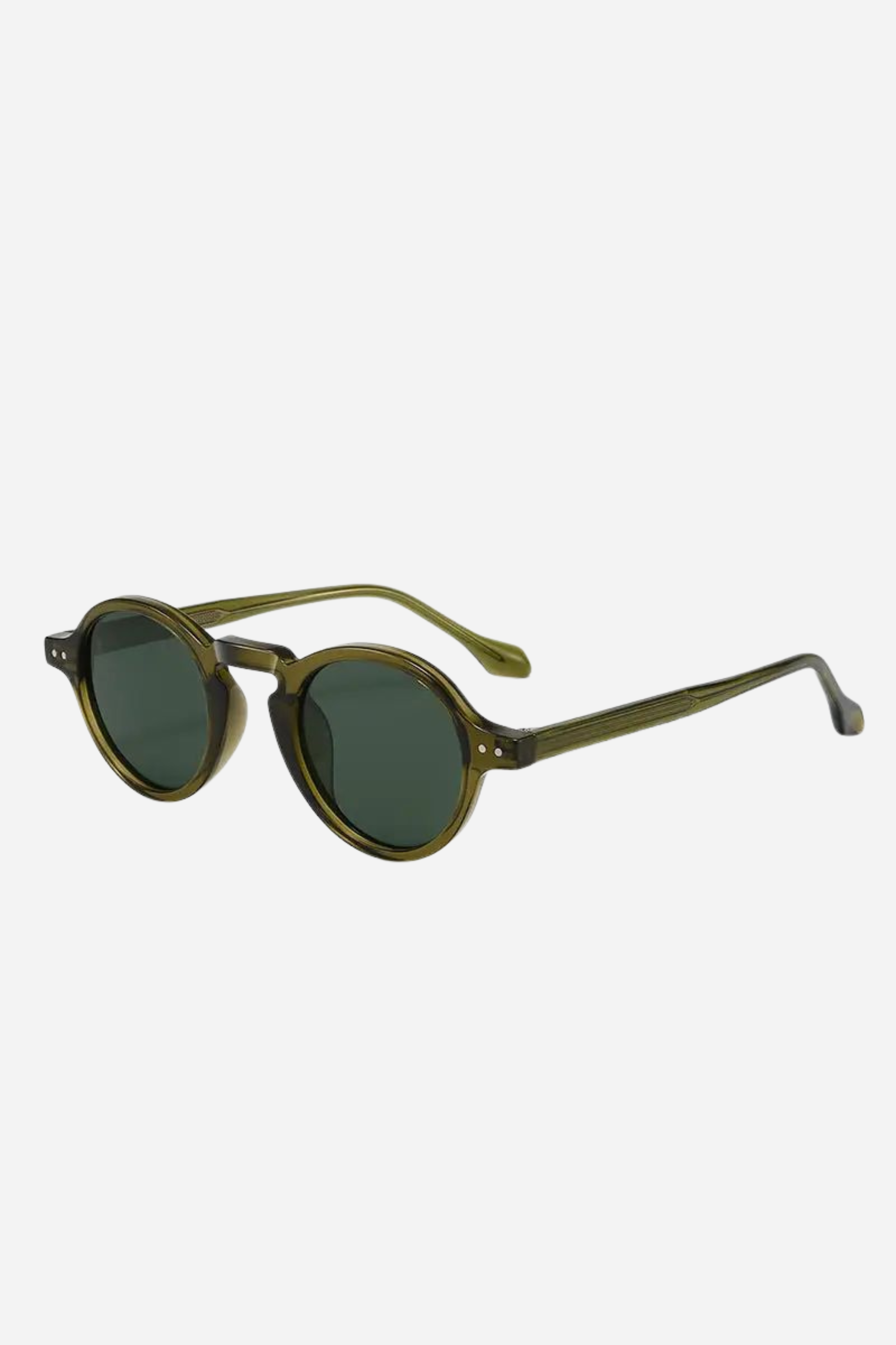 Retro Round Sunglasses - Green