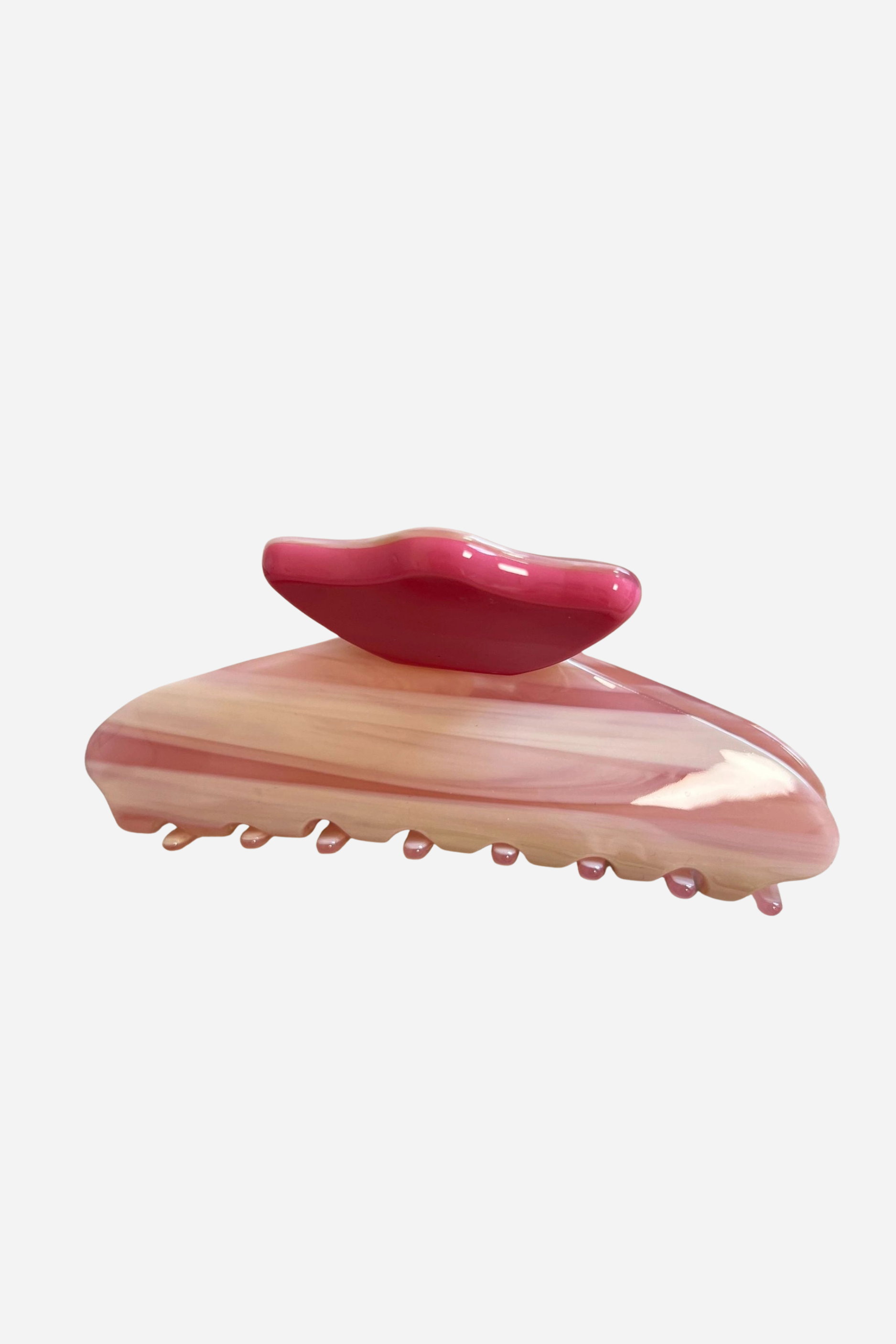 Pink Splice Claw Clip