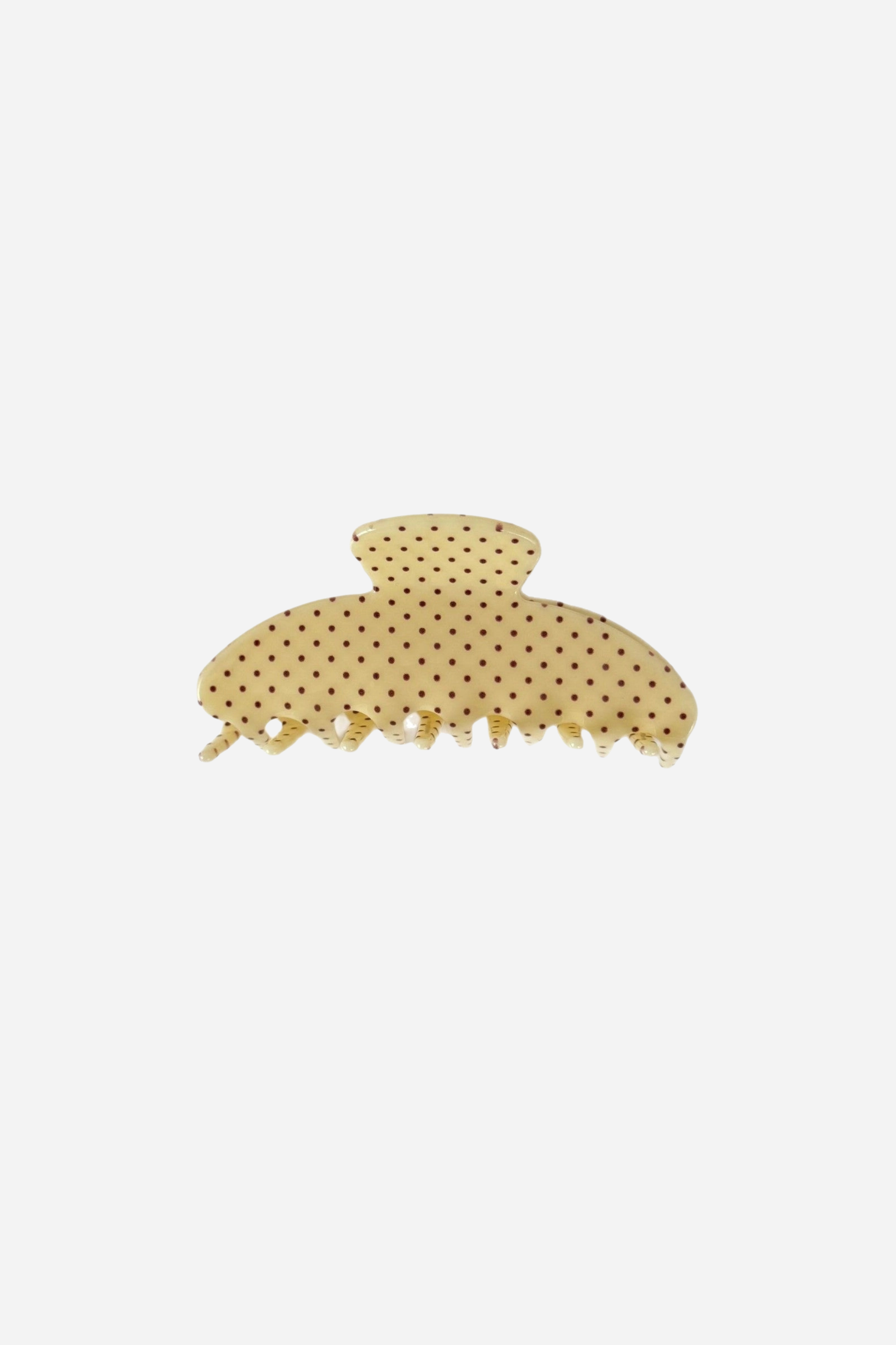 Polka Dot Claw Clip - Yellow