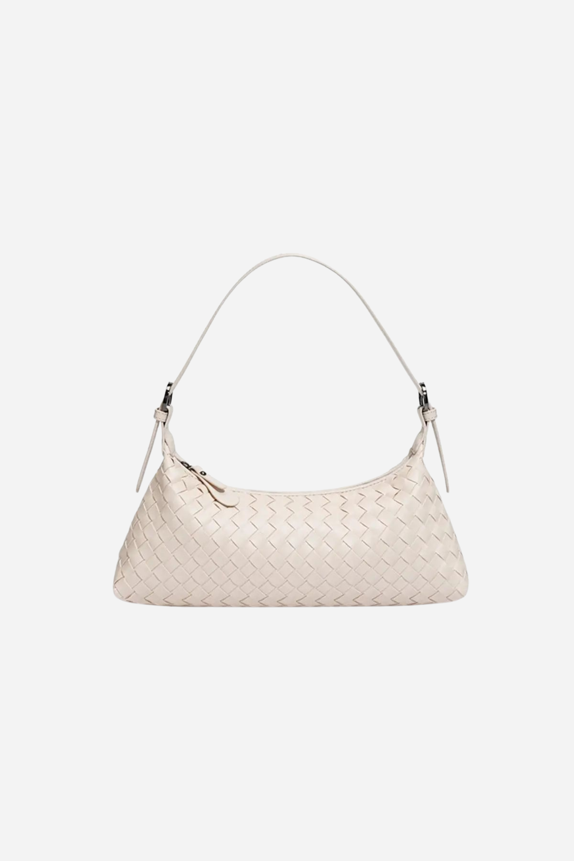 Cloud Woven Shoulder Purse - Beige