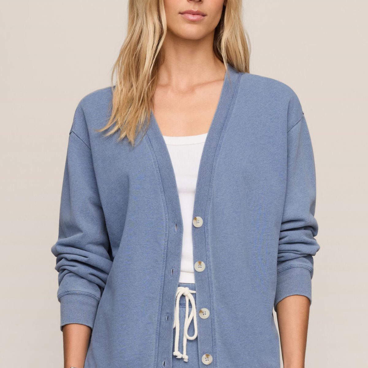 Z Supply Dazed End Knit Denim Cardigan - Santorini Indigo
