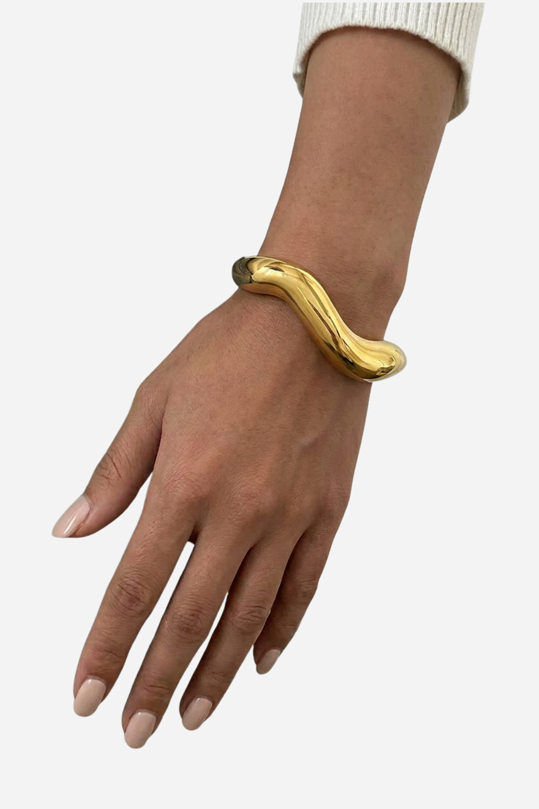 18K Wavy Cuff Bracelet