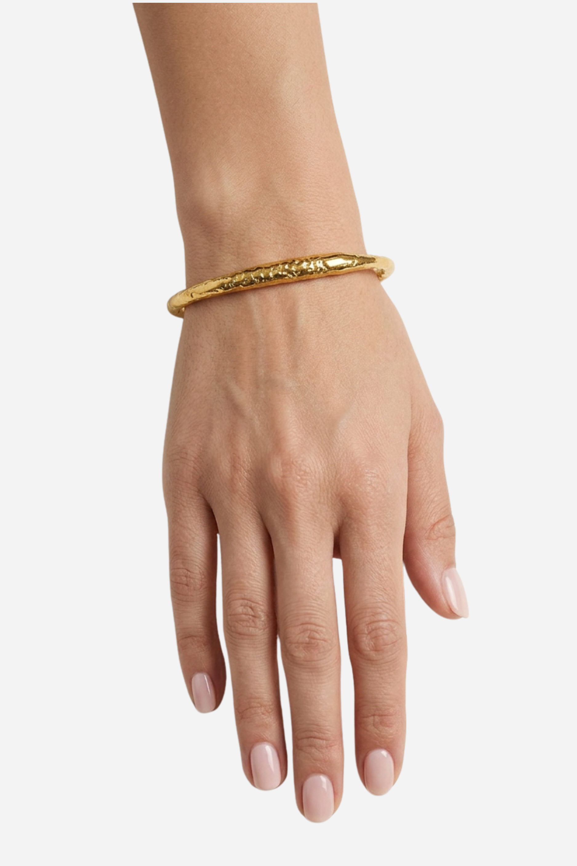 18K Hammered Cuff Bracelet