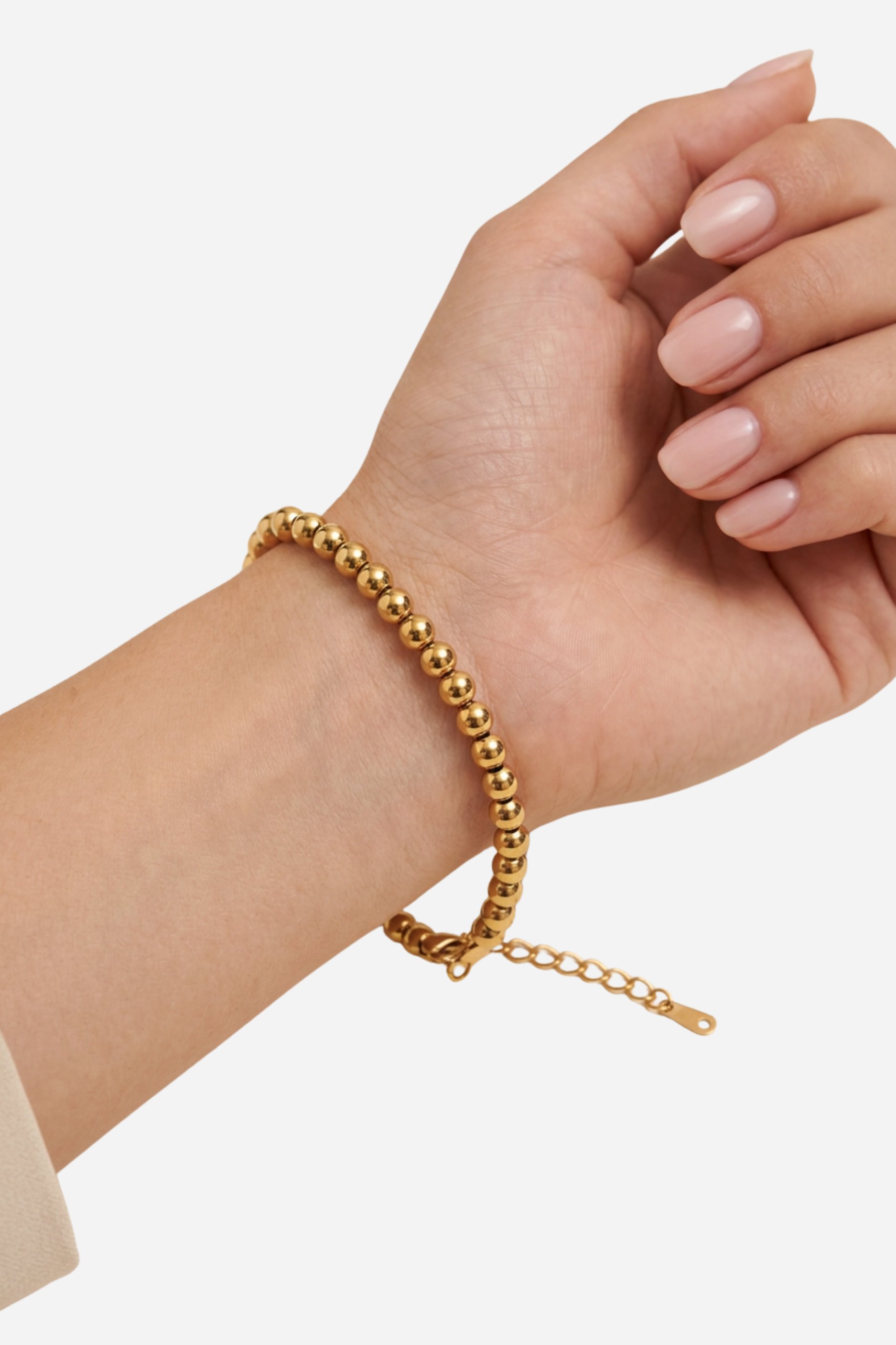 18K Gold Beaded Ball Bracelet