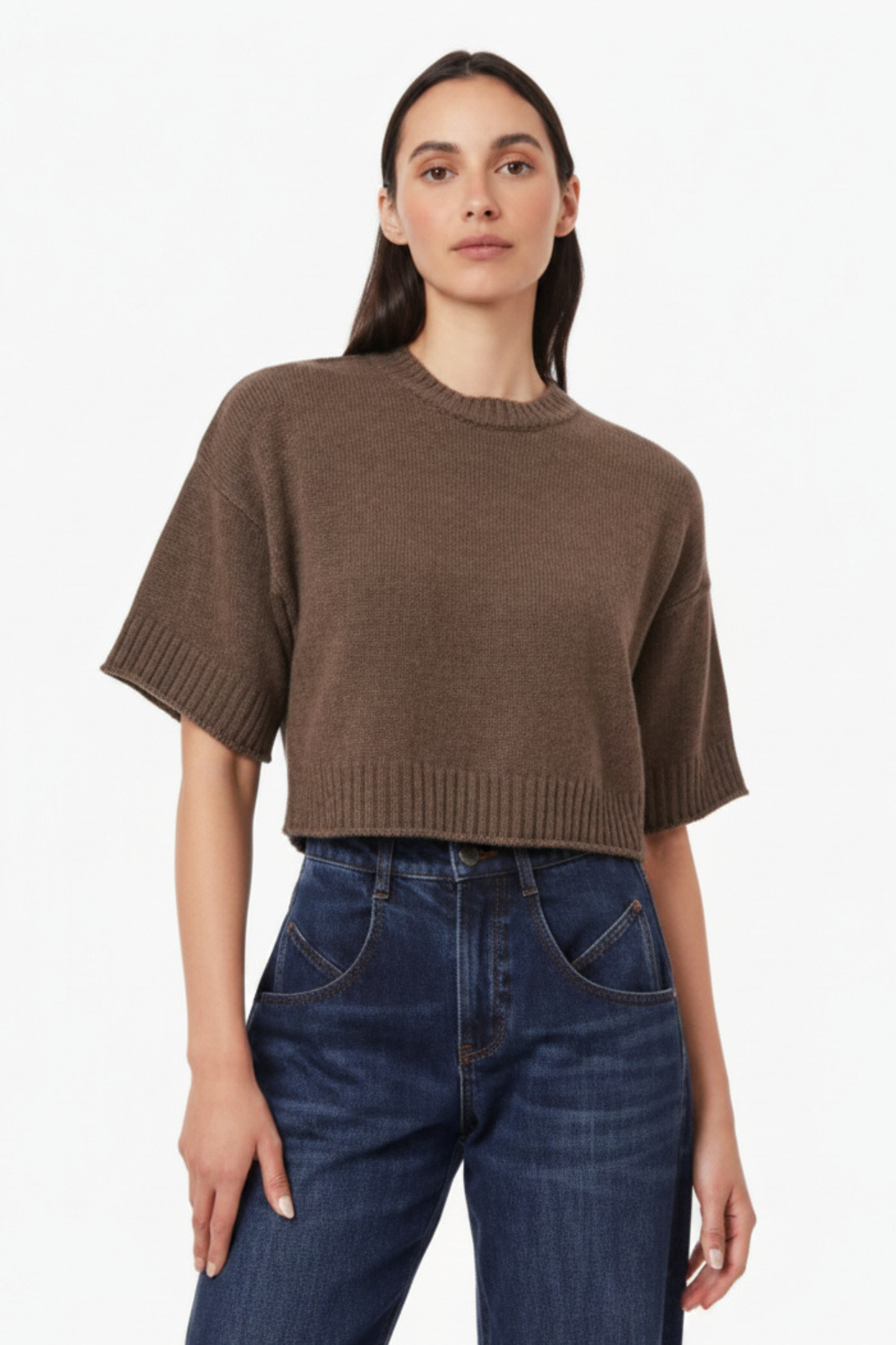 Crewneck Sweater - Heather Mocha