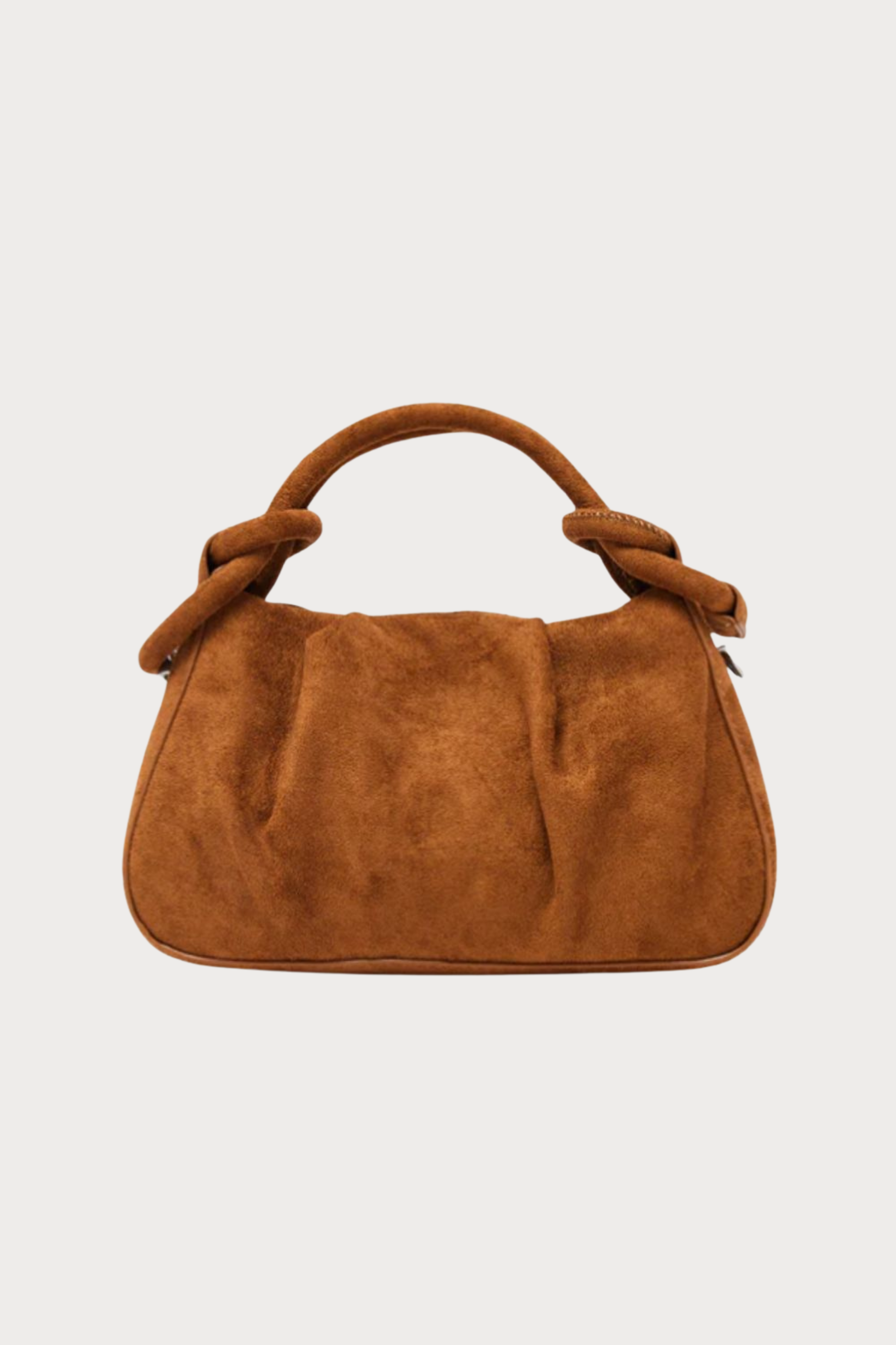 Suede Knot Handle Purse
