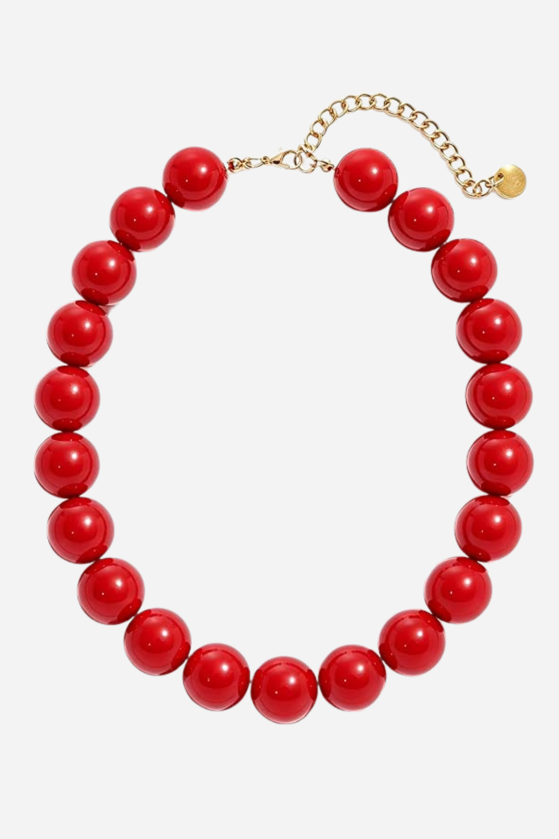 Beaded Necklace - Red