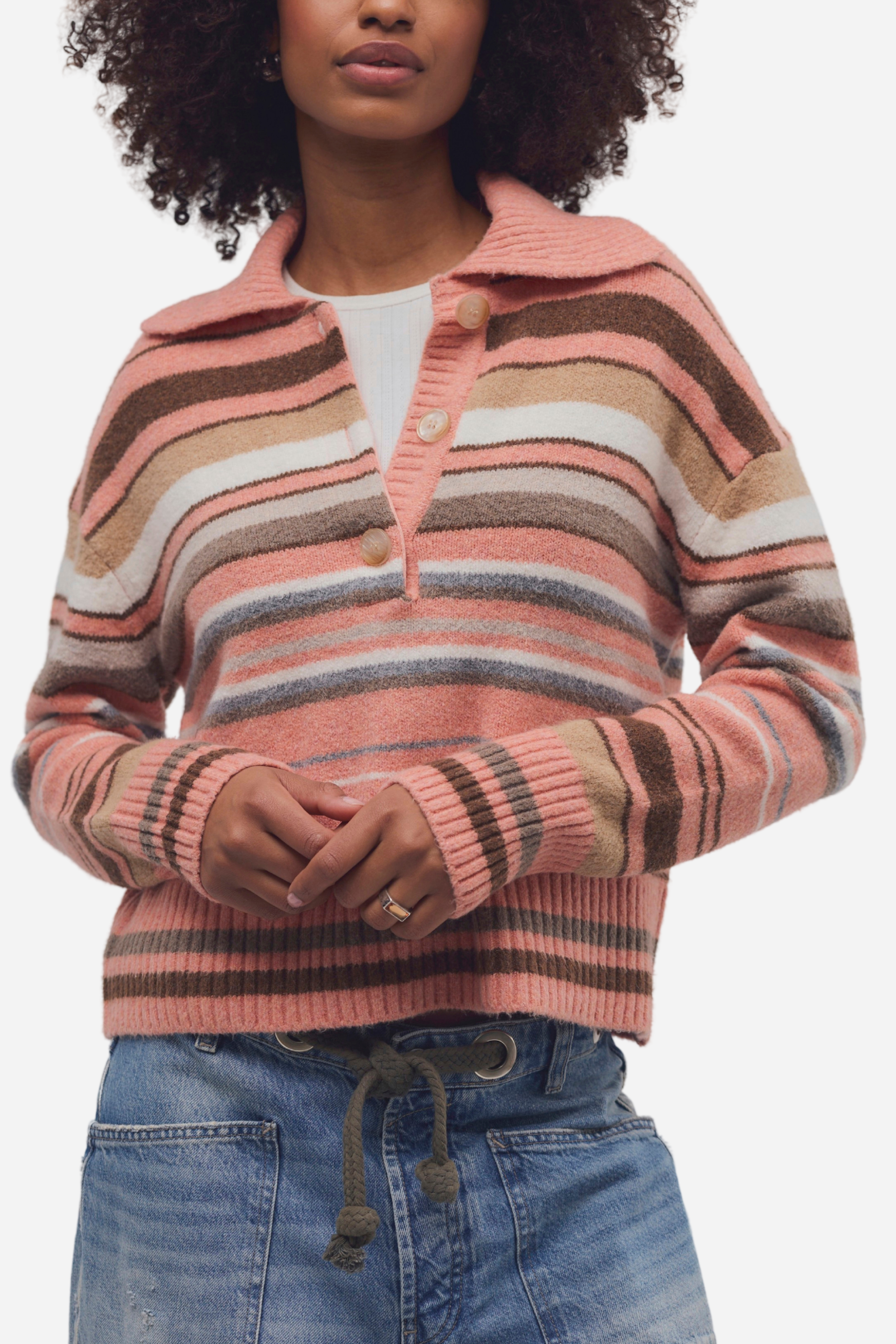 Free People Trading Up Stripe Pullover -