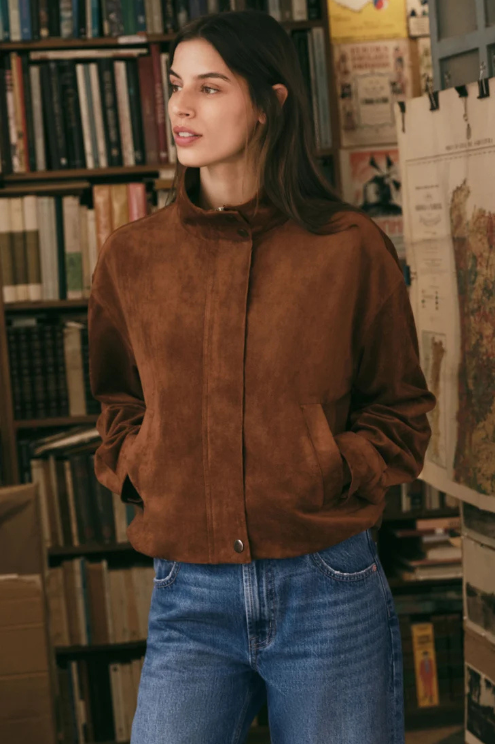 Z Supply - Corin Bubble Hem Jacket - Saddle Suede