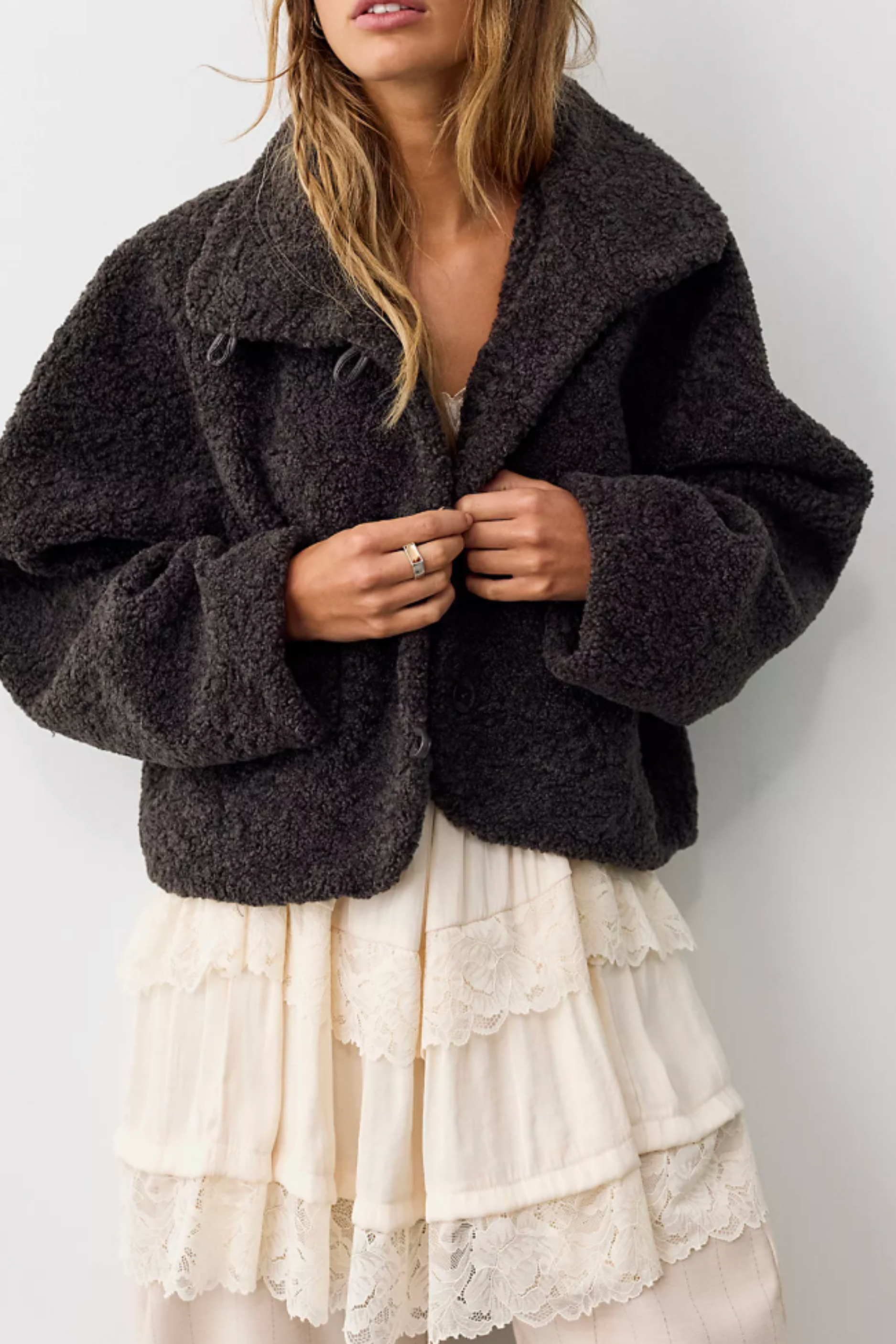 Free People - Softest Touch Jacket - Charcoal Grey