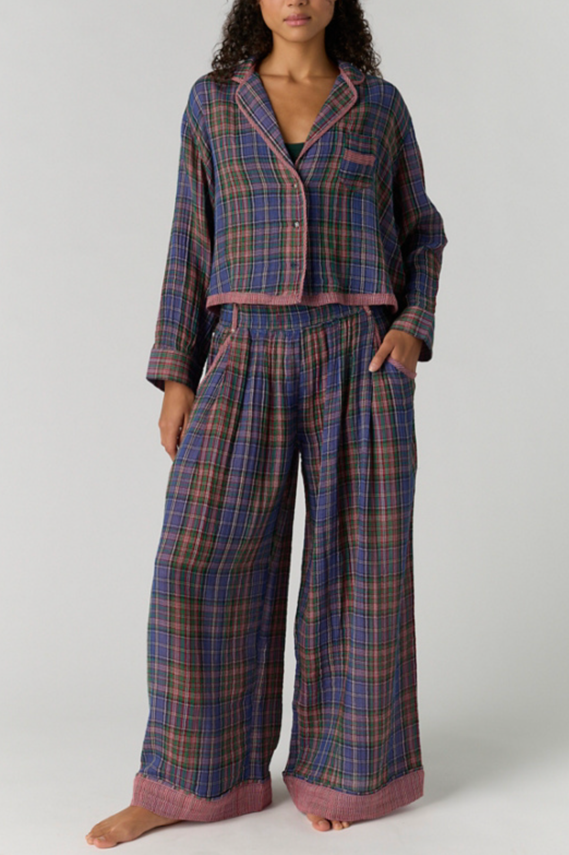 Free People - One And Done PJ Pant - Midnight Combo
