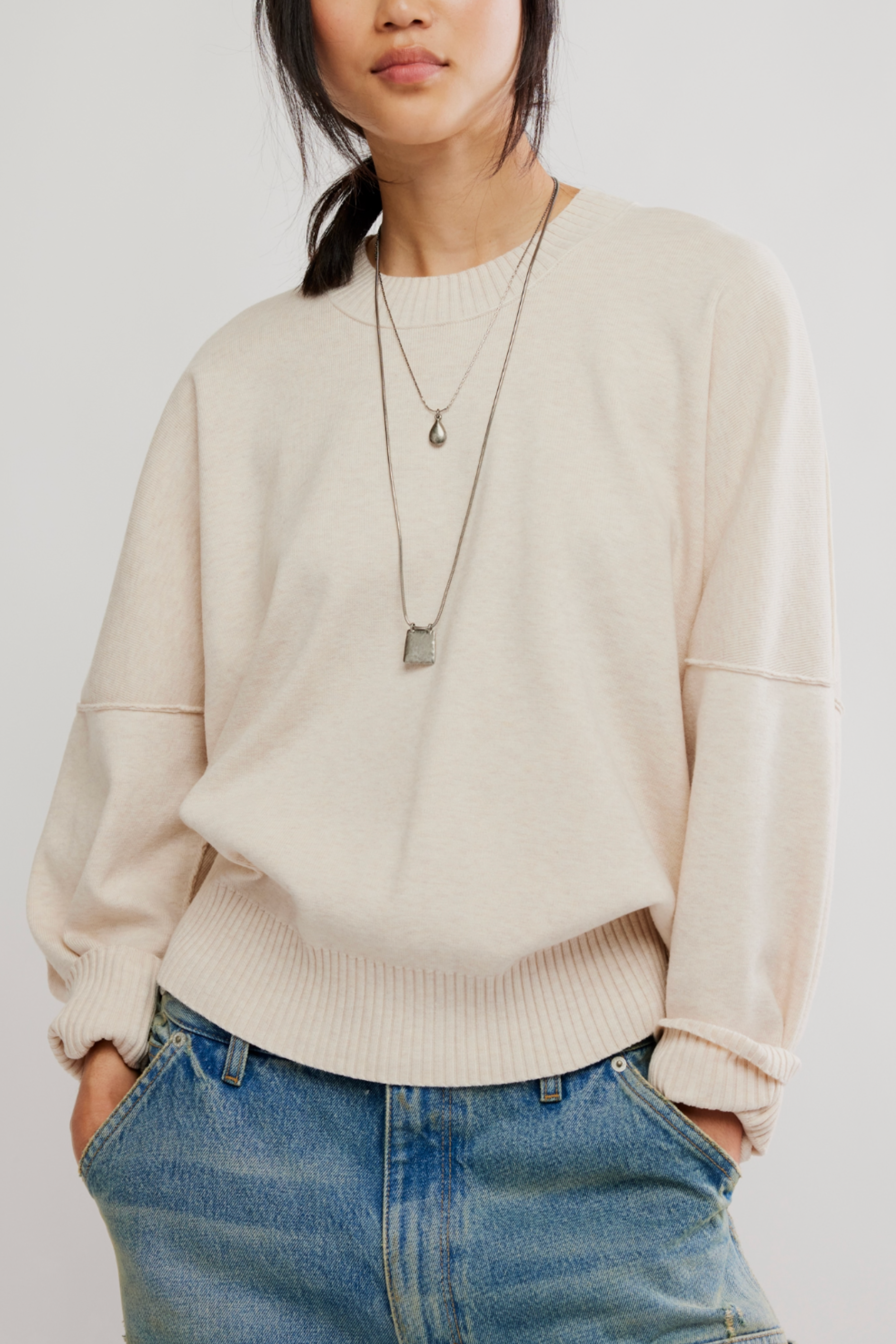 Free People - Alma Pullover - Marshmellow Heather