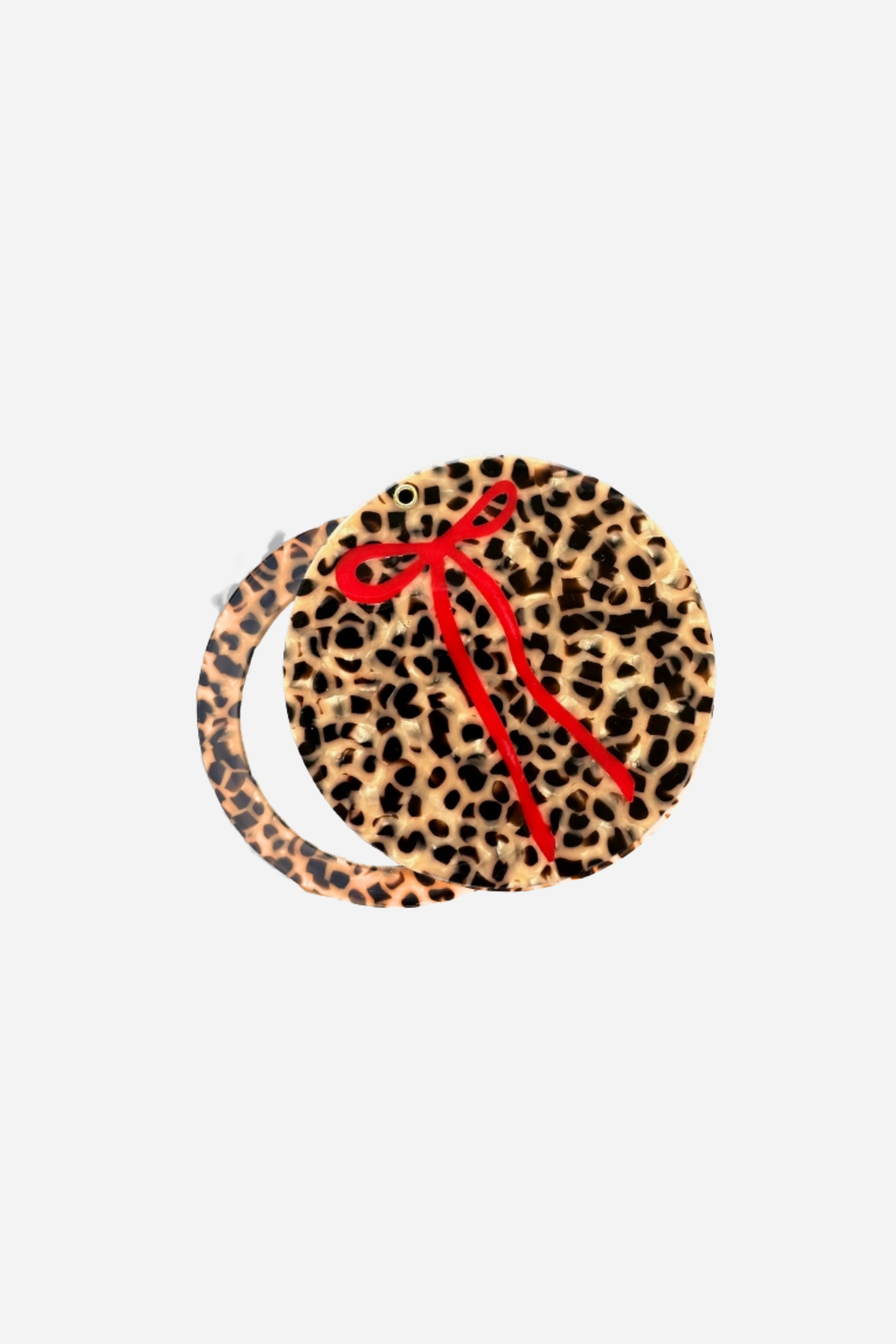 Leopard Bow Compact Mirror