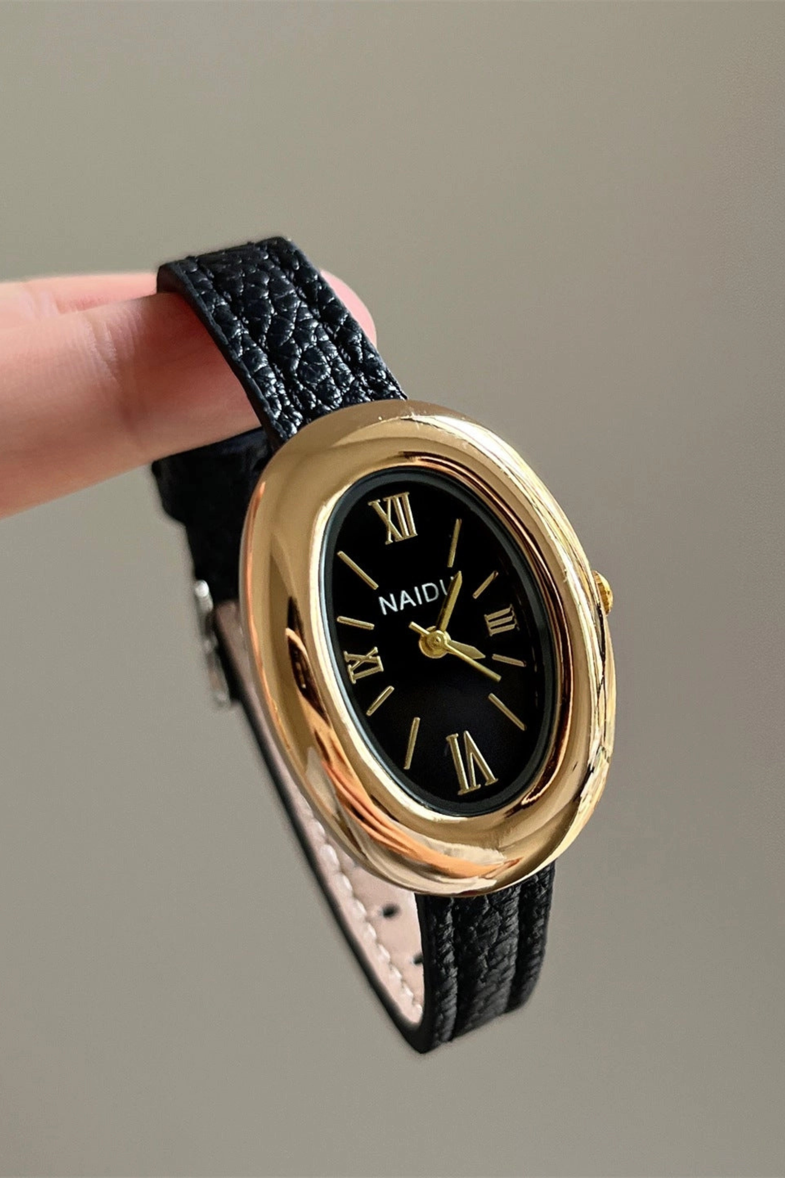 Leather Strap Vintage Oval Watch