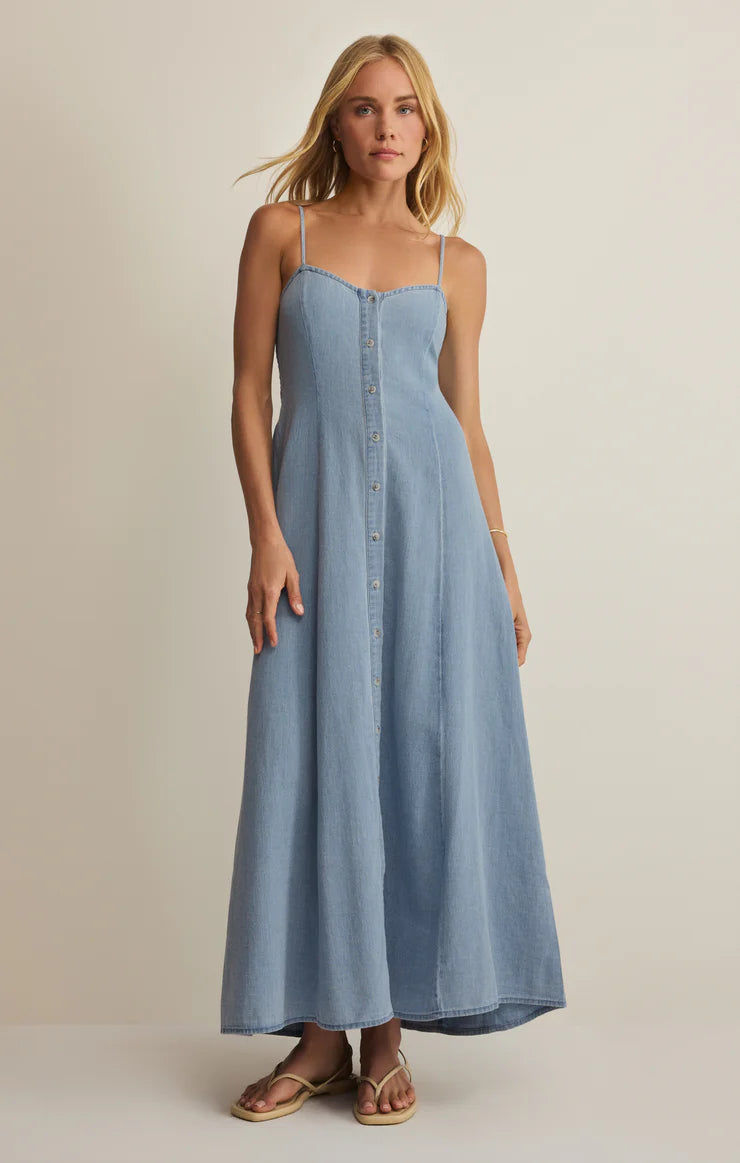 Z Supply Angel Eyes Twill Midi Dress