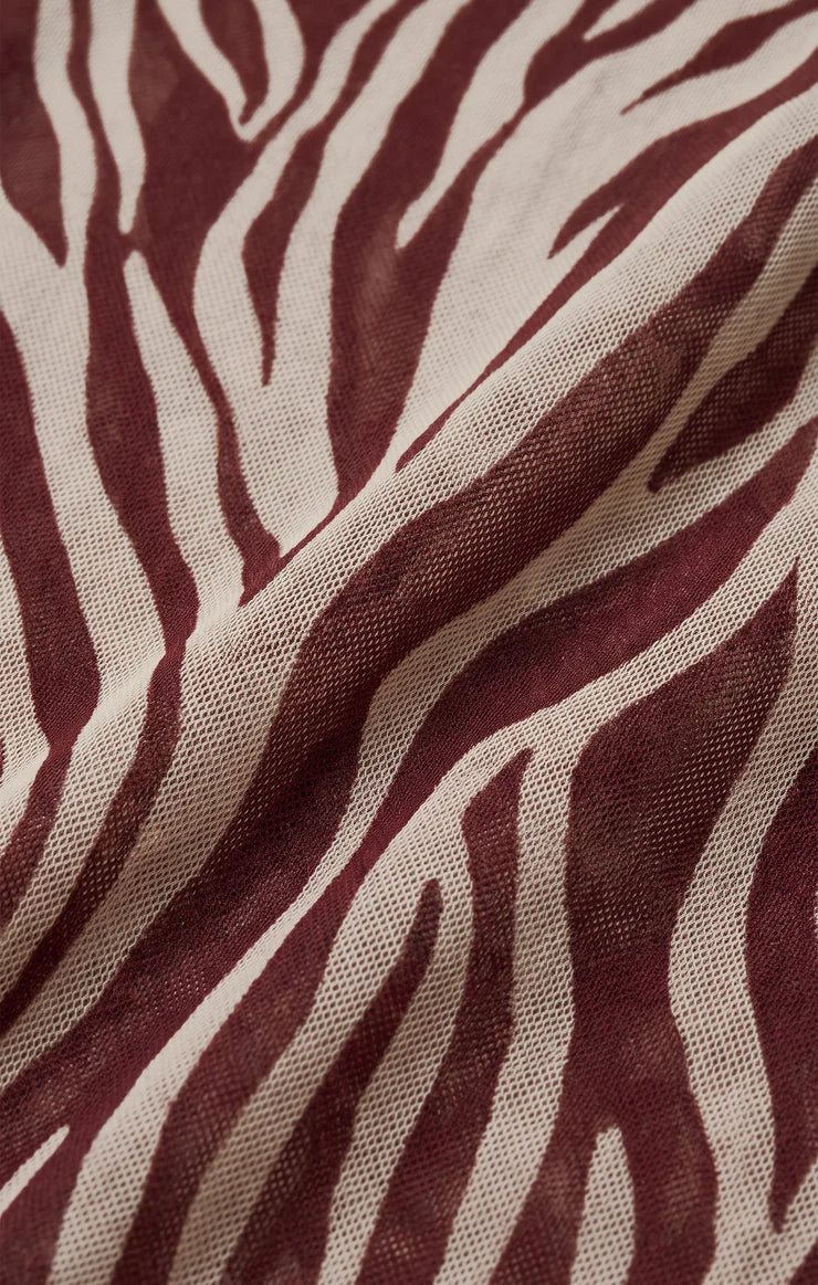 Z Supply - Sevilla Zebra Mesh Midi Dress - Velvet Rogue