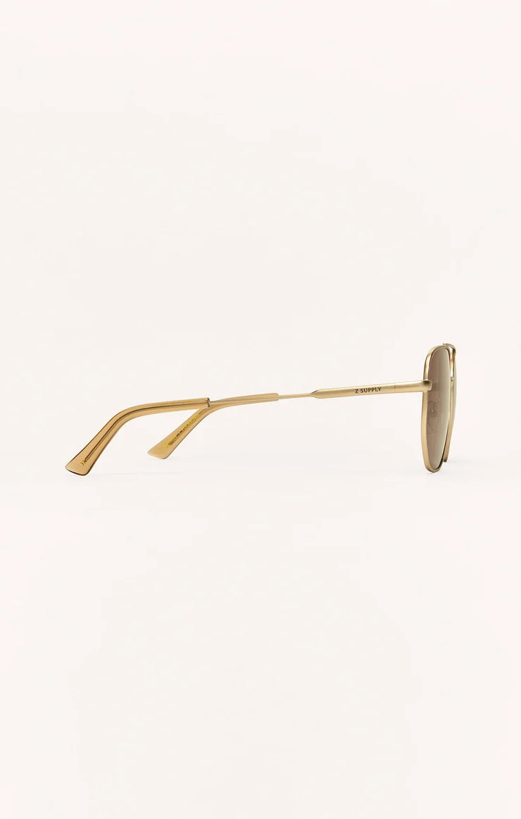 Z Supply - Highway Sunglasses - Satin Gold Brown